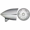 Newalthlete 4.5 in. Smooth Headlight Bucket - Chrome with T40710 PC ICE Lamp NE3537982